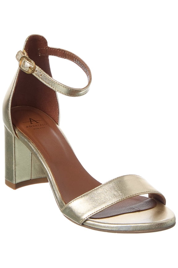 Shanna Waterproof Leather Sandal, 8, Metallic