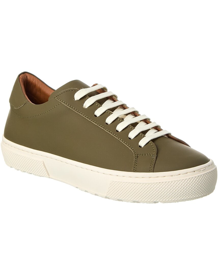 Aquatalia Vic Rubberized Weatherproof Leather Sneaker 11.5 Green