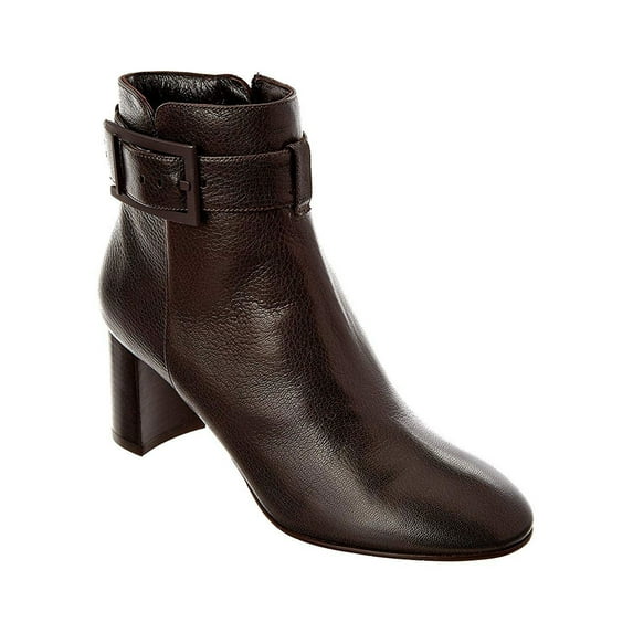 Aquatalia Women's Vanie Weatherproof Leather Booties 6 M Espresso