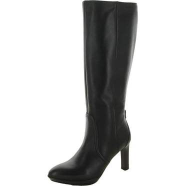 Sun + Stone Womens Nelliee Faux Leather Zipper Mid-Calf Boots - Walmart.com