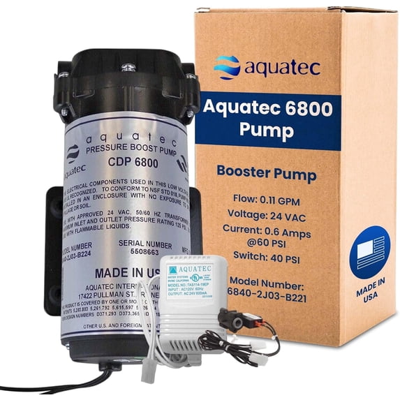 ESP Water Products 6840-2J03-B221-B, 120 Amps, 120V, Silver Corded Electric RO Booster Pump Water Transfer Pump