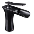 thumbnail image 1 of Aquaterior 1 Hole Bathroom Faucet Waterfall Style Cold & Hot Water Tap ORB, 1 of 12