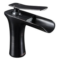Aquaterior 1 Hole Bathroom Faucet Waterfall Style Cold & Hot Water Tap ORB