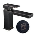 thumbnail image 1 of Aquaterior 1 Hole Bathroom Sink Faucet Square Single Handle Cold Hot Water ORB, 1 of 11