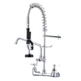 thumbnail image 1 of Aquaterior 26" Height Commercial Faucet with Sprayer Wall Mount Pre-Rinse Kitchen Sink for 2/3 Compartment Sink, 1 of 9