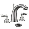 thumbnail image 1 of Aquaterior 3 Hole Bathroom Faucet Mixer Taps for Undermount Sink with Drain BN, 1 of 10