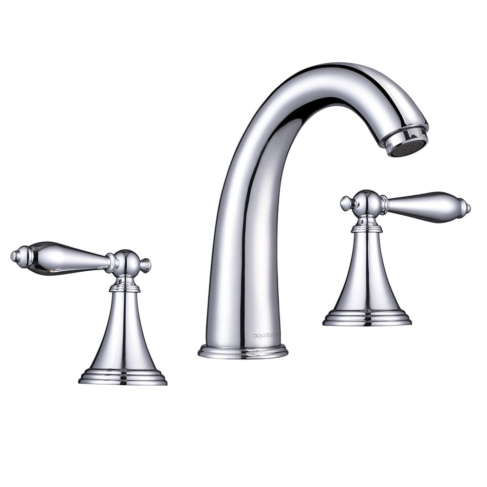 Chrome Vintage Style Widespread 2-Handle Bathroom Faucet