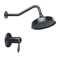thumbnail image 1 of Aquaterior 8" Wall Mounted Rain Shower Head Rainfall Faucet Bathroom Lavatory Home CUPC Matte, 1 of 9