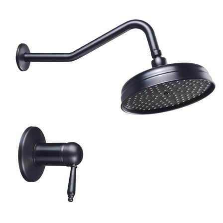 Aquaterior 8" Wall Mounted Rain Shower Head Rainfall Faucet Bathroom Lavatory Home CUPC Matte