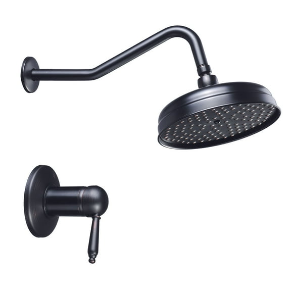 Aquaterior 8" Wall Mounted Rain Shower Head Rainfall Faucet Bathroom Lavatory Home CUPC Matte