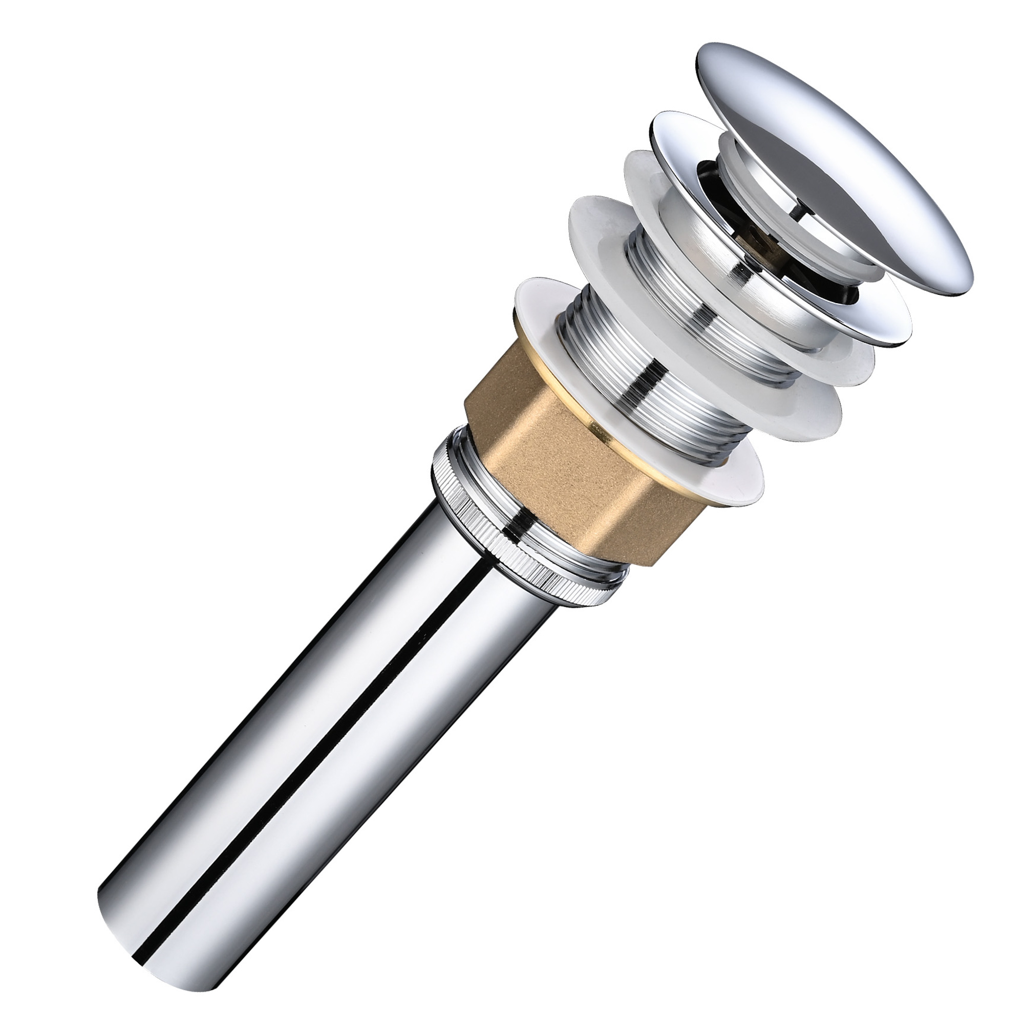 Keeney K82076BRZ Push Button Bathroom Sink Drain Without Overflow