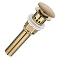 thumbnail image 1 of Aquaterior Bathroom Pop up Drain with Overflow Lavatory Vessel Basin Sink Stopper Gold Stainless Steel, 1 of 5