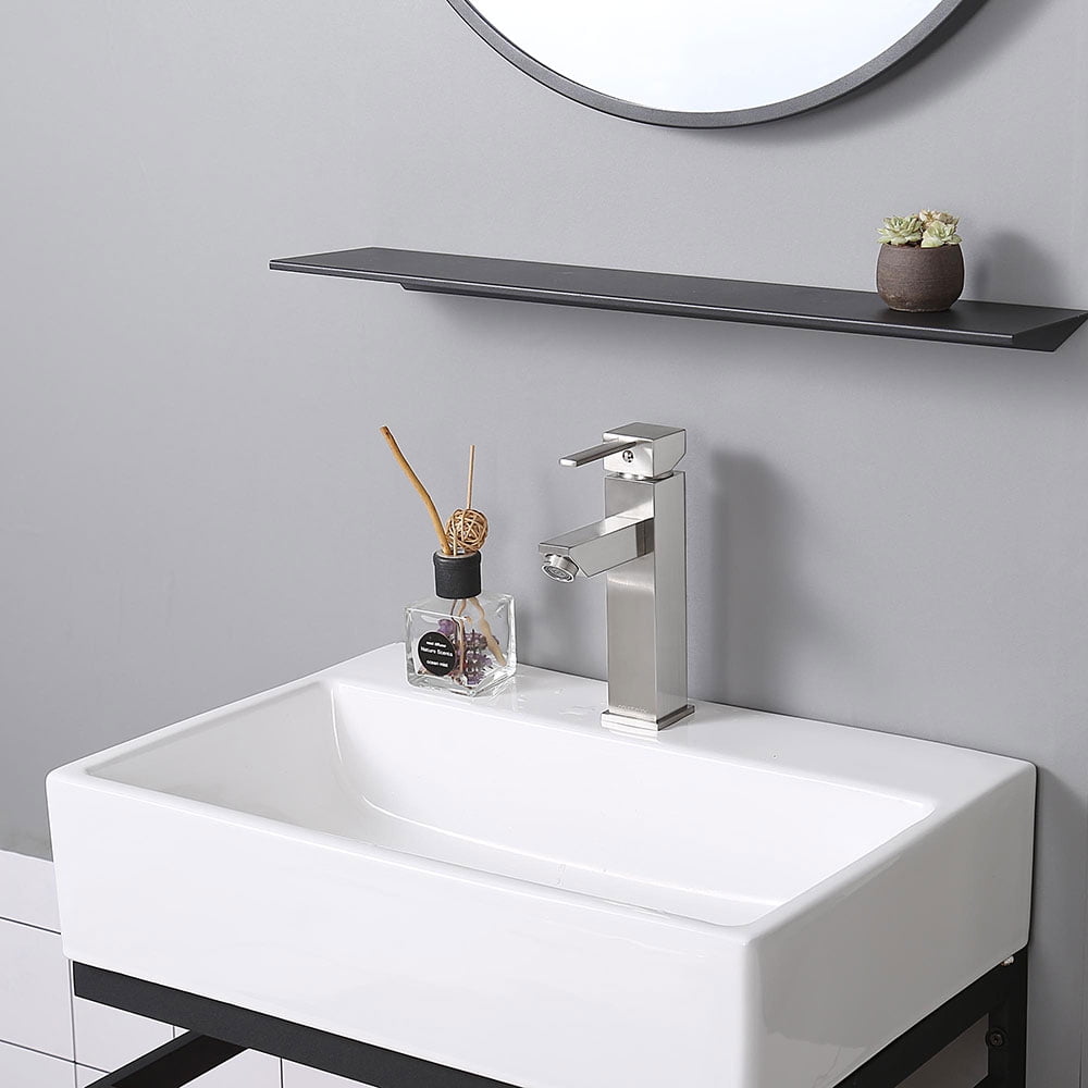 Aquaterior Modern 1 Hole Bathroom Faucet Vanity Sink Basin DIY Home BN 3.97 lbs Brushed Nickel