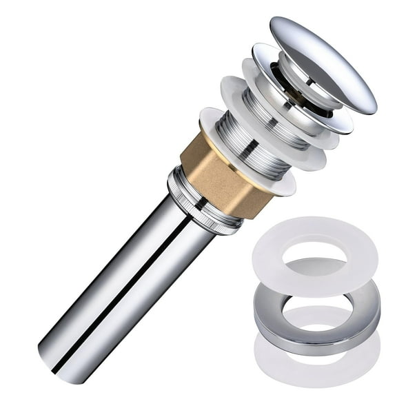 Aquaterior Pop Up Drain without Overflow w/ Mounting Ring for Above Counter Sink