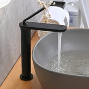 Aquaterior Modern 1 Hole Bathroom Sink Faucet Round Cold & Hot Water Tap