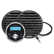 Aquatic AV GP1 Gauge Stereo & Economy 6.5" Speakers - Black Pair