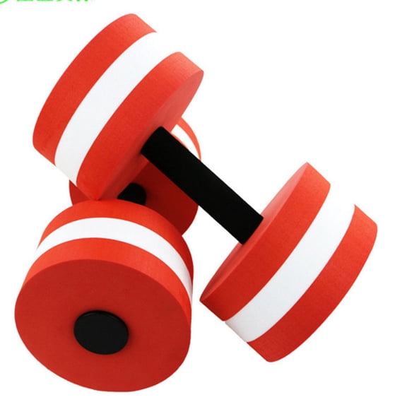 Beaupretty Pool Weights for Water Aerobics Aquatic Barbell EVA 2Pcs Red