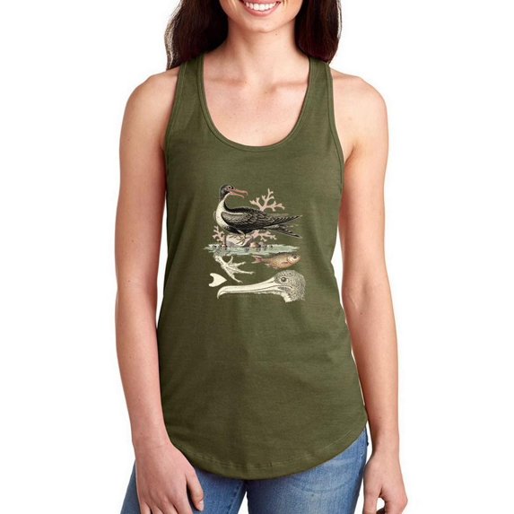 Aquatic Birds I Racerback Tank Women -Sydenham Edwards Designs, Female Large