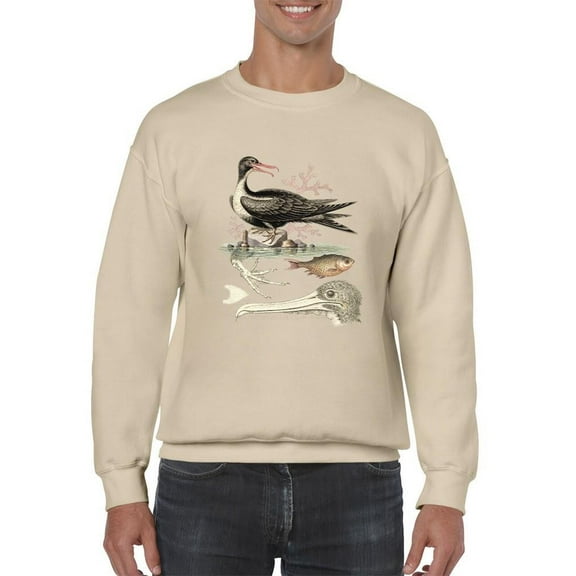 Aquatic Birds I Sweatshirt Men -Sydenham Edwards Designs, Male XX-Large
