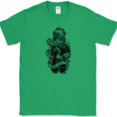 thumbnail image 1 of Aquatic Business T-Shirt Funny Trendy Hip Trippy Graphic Tee - Green, XL, 1 of 1