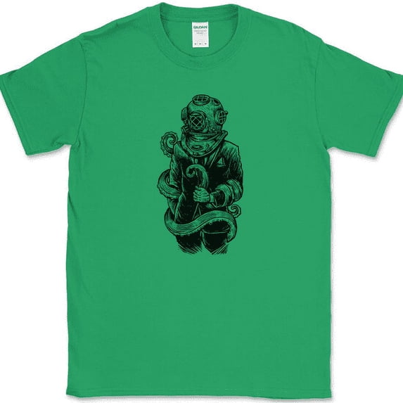 Aquatic Business T-Shirt Funny Trendy Hip Trippy Graphic Tee - Green, XL