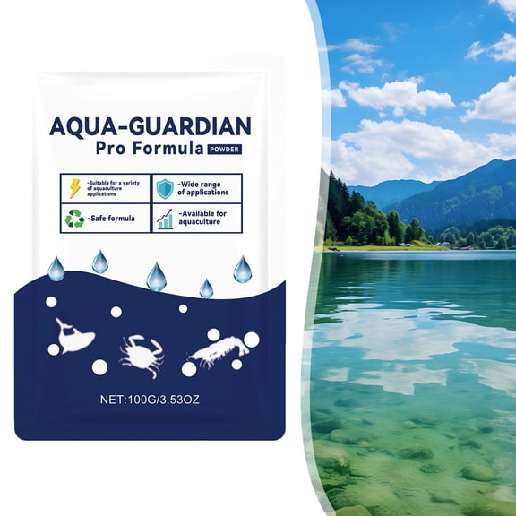Aquatic Care Powder for Pond And Aquarium,2026 New Aquatic Care Powder for Fish Shrimp & Crab Easy-Mix Pond And Aquarium Water Care Support,Maintenance Friendly Daily Water Care,100G (1Pc)