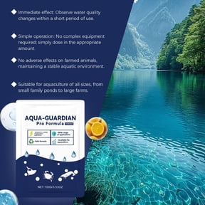 Aquatic Care Powder Water Purifier Powder, Aqua Guardian Pro Formula for Pond, Pond Water Conditioner for Fish, Shrimp, Crab, Plants, Aquarium Fish Tank Cleaning Treatment, 1Pc(Blue,6.7x4.7")