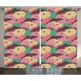 thumbnail image 1 of Ambesonne Aquatic Curtains 2 Panel Set, Dolphin Underwater, 108" x 96", Jade Green Dried Rose, 1 of 3