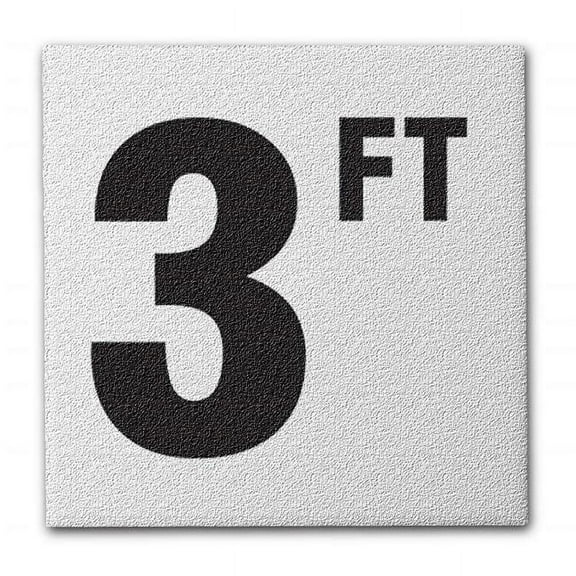 Aquatic Custom Tile 5DMAF3FT 3 FT Ceramic Swimming Pool Waterline Depth Marker