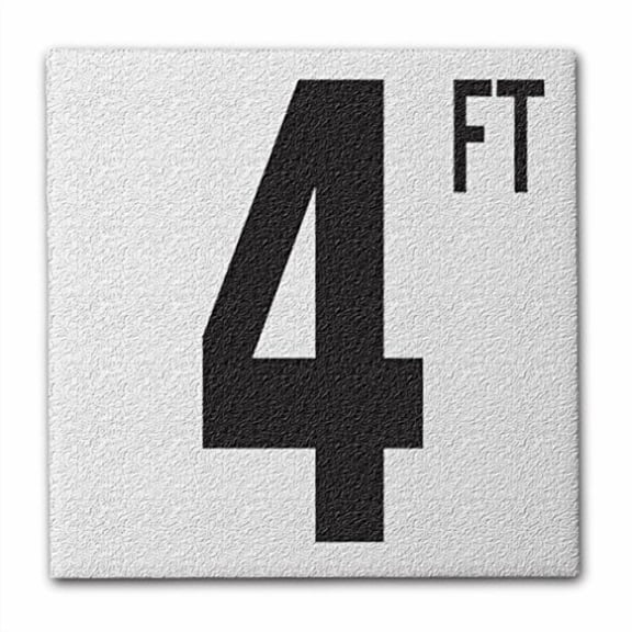Aquatic Custom Tile 5DMAF4FT 4 FT Ceramic Swimming Pool Waterline Depth Marker