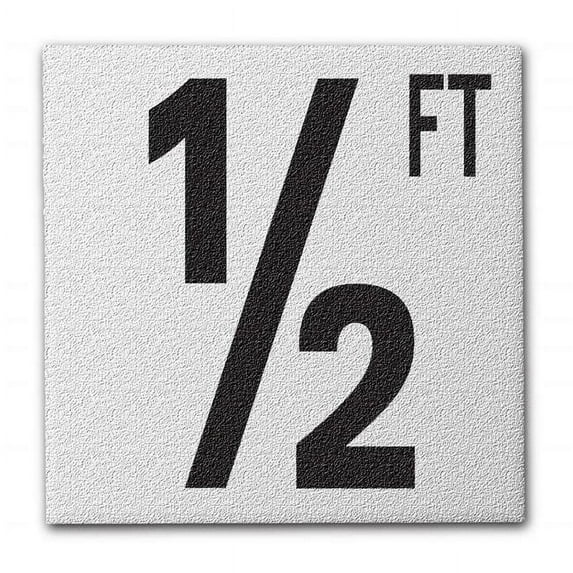 Aquatic Custom Tile 5DMF05FT 1 by 2 FT Ceramic Swimming Pool Waterline Depth Marker