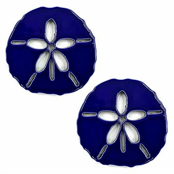 Aquatic Custom Tile Sand Dollar Porcelain Swimming Pool Step Marker Mosaic (4",Cobalt Blue) (2 pack)