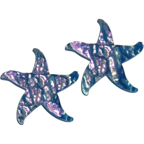Aquatic Custom Tile Starfish Glass Swimming Pool Step Marker Mosaic (5", Deep Blue) (2 Pack)
