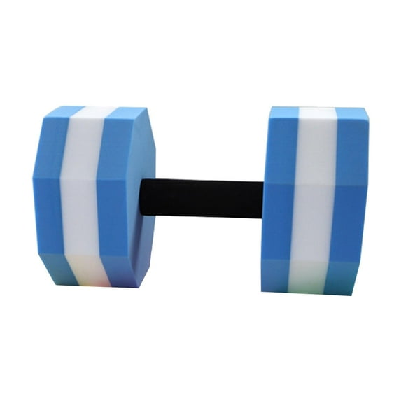 Aquatic Dumbbell, Pool Resistance Aquatic Exercise Barbell, EVA Aquatic Weights, Foam Dumbbell, Water Dumbbell, Octagonal Blue White