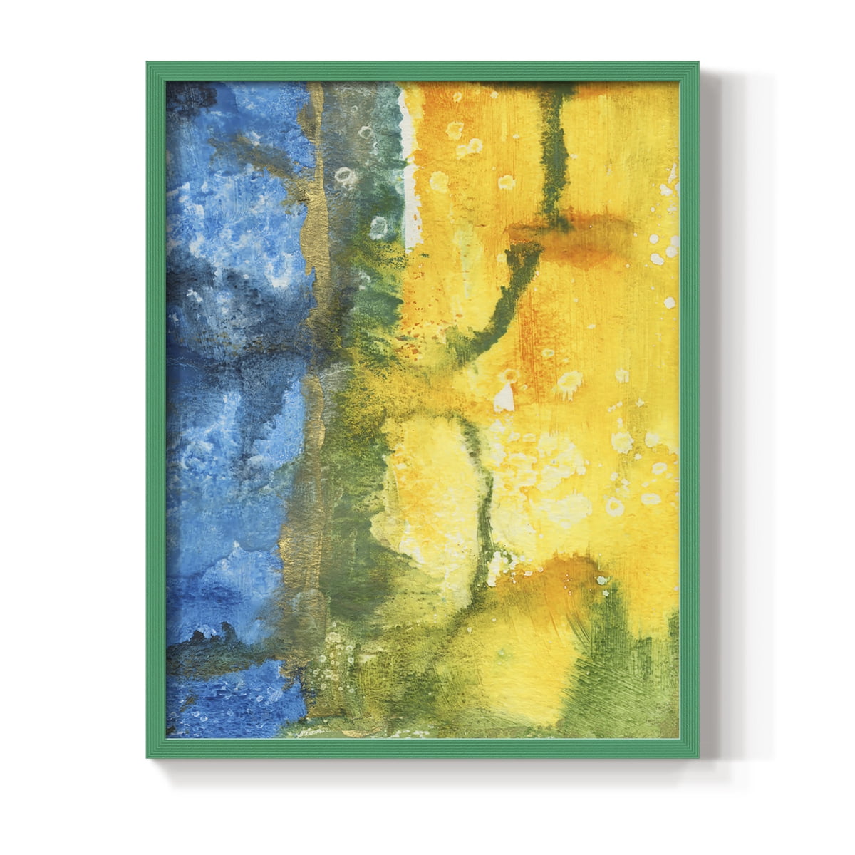 Aquatic Energy I Framed Print in Green Solid Wood Framed Print No Nail Hanging