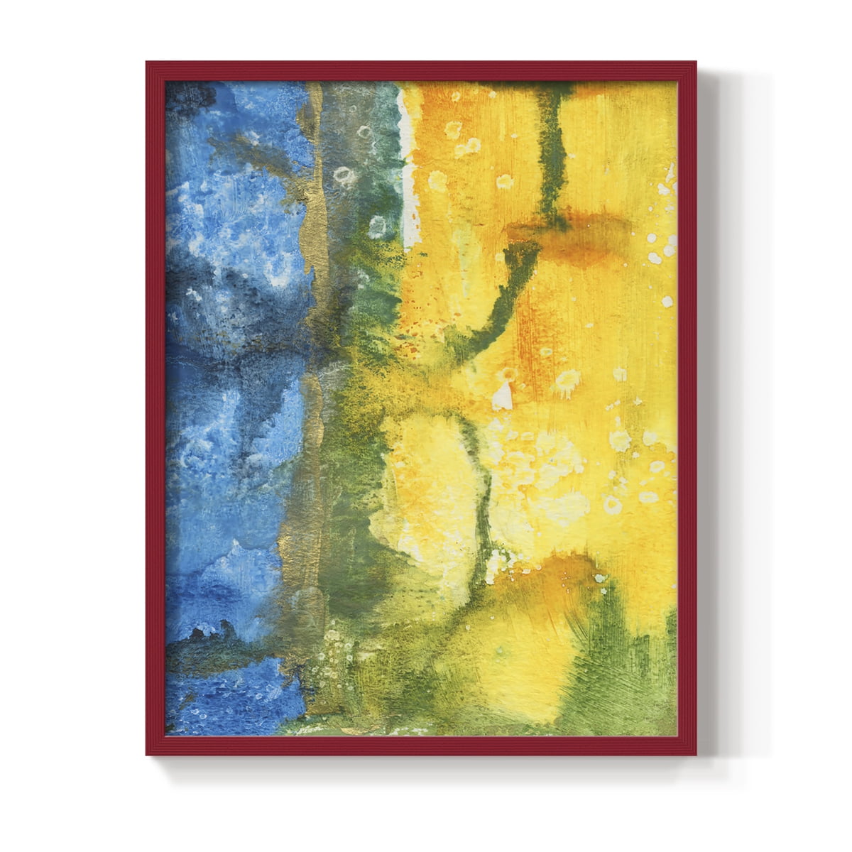 Aquatic Energy I Framed Print in Red Solid Wood Framed Print No Nail Hanging