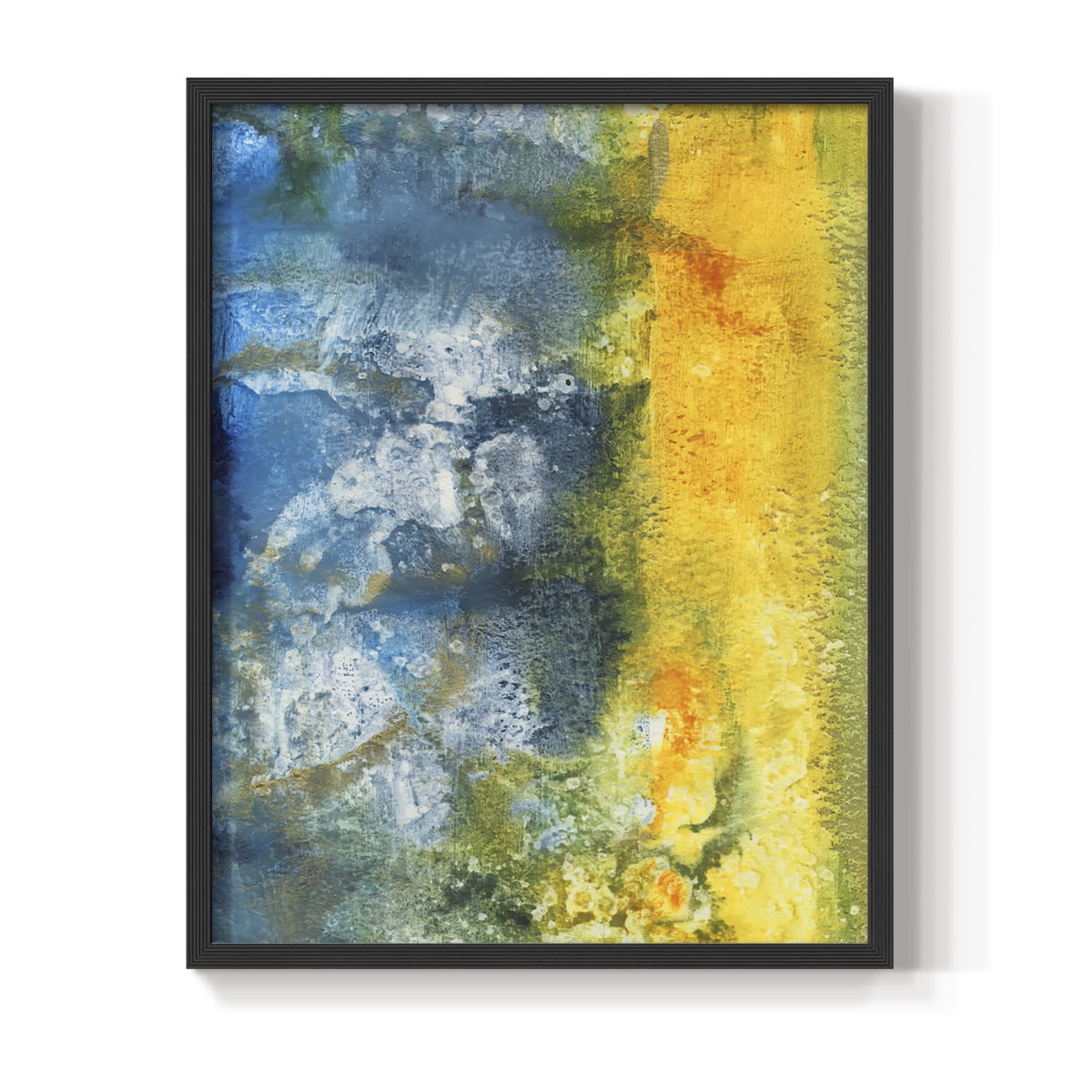 Aquatic Energy II Framed Print in Black Solid Wood Framed Print No Nail Hanging
