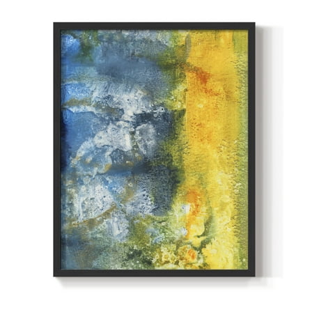 Aquatic Energy II Framed Print in Black Solid Wood Framed Print No Nail Hanging