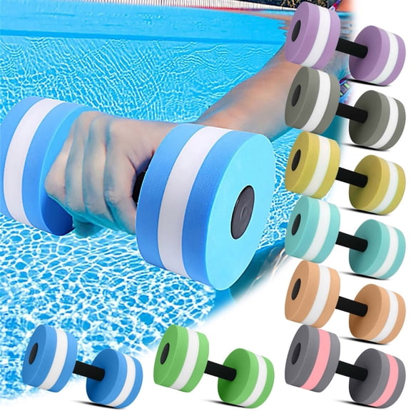 Aquatic Exercise Dumbbells, Adjustable Water Weights for Pool Exercise, High-Density EVA Foam Barbell for Water Aerobics Equipment, Physical Therapy & Joint-Friendly Strength Training(Blue)