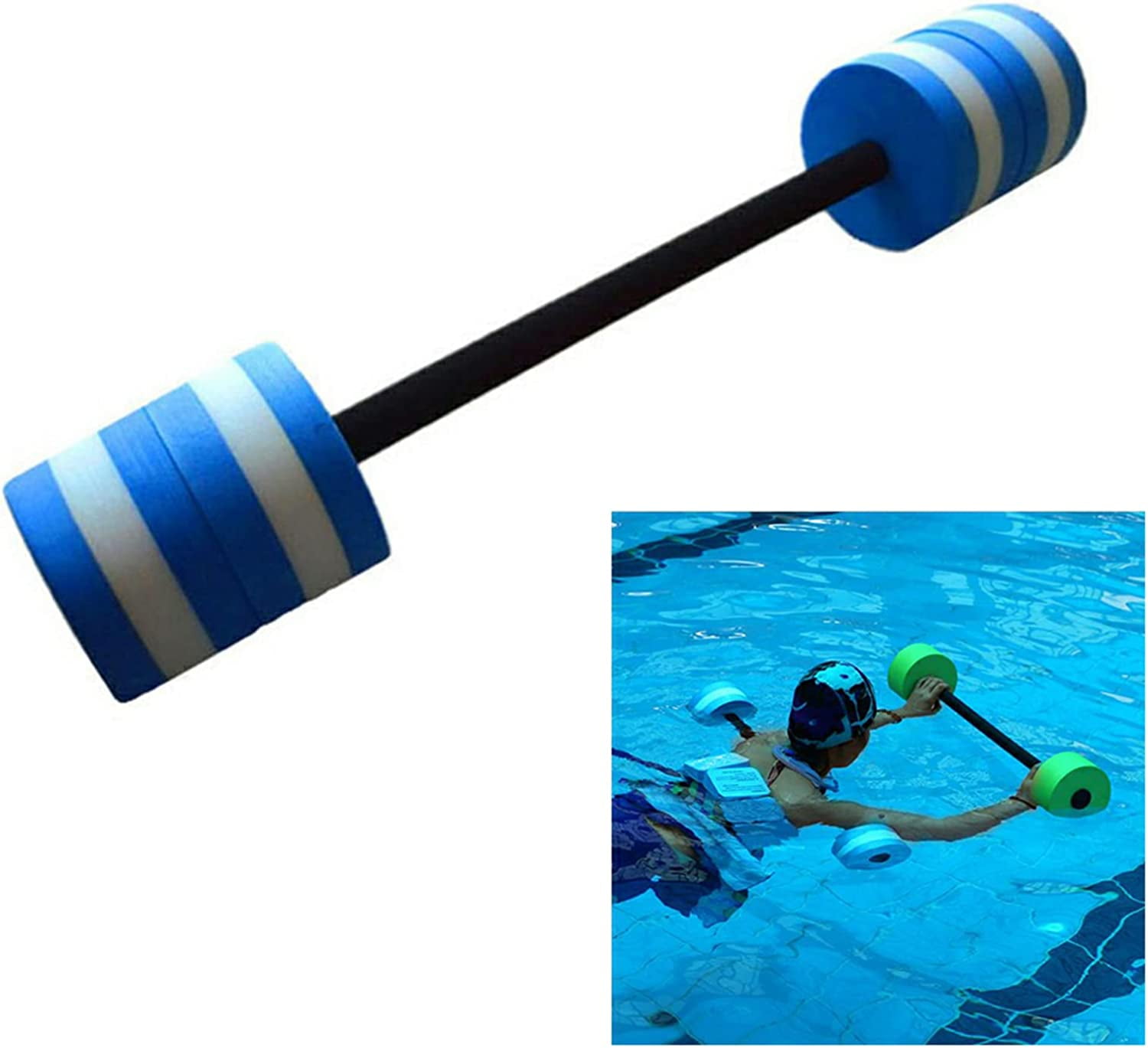 Aquatic Exercise Dumbbells, Aqua Fitness Barbells Hand Foam Bars, Bar