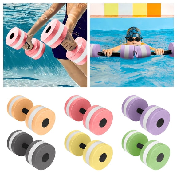 Aquatic Exercise Dumbbells Water Dumbbell Pool Resistance Aquatic Fitness Barbells with 4 High-Density EVA Foam Pool Weights Dumbbells, for Water Aerobics Weight Loss