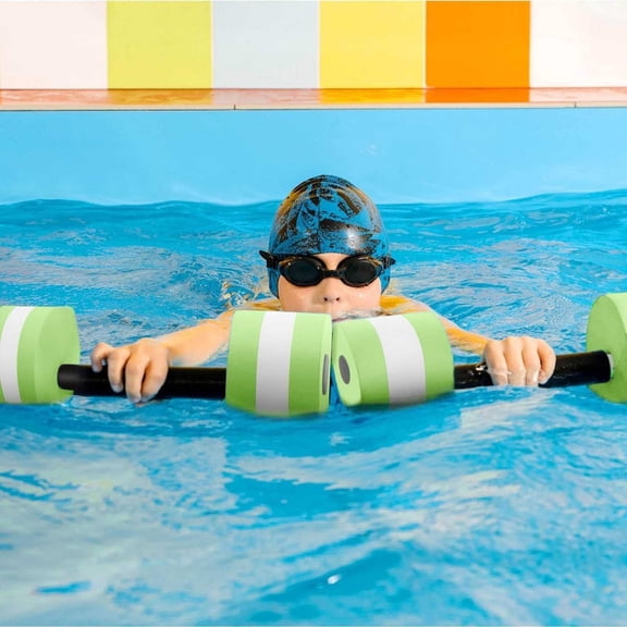 Aquatic Exercise Dumbbells Water Dumbbell Pool Resistance Aquatic Fitness Barbells with 4 High-Density EVA Foam Pool Weights Dumbbells, for Water Aerobics Weight Loss