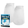 thumbnail image 1 of Aquatic Experts 7 inch Ring 200 Micron Felt Filter Socks - Long, 2-Pack, 7" x 16", 1 of 7