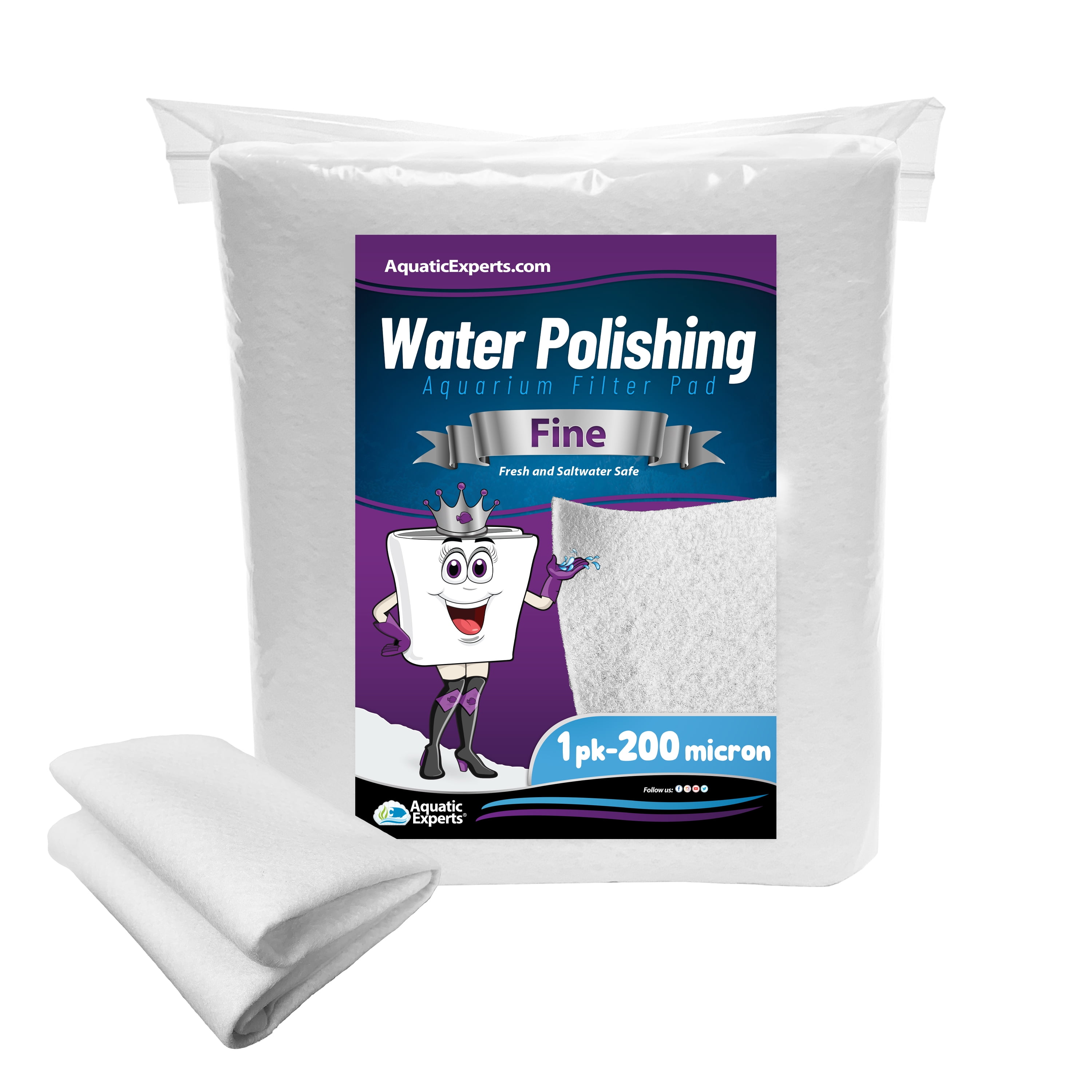 Aquatic Experts Aquarium Polishing Filter Pad, 200Micron Filter Pad