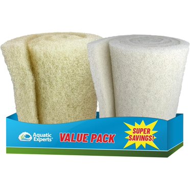 Green Vista 1" Thick Universal Coarse Pond Filter Media - 12x24 Mat Pad For Aquarium Filtration