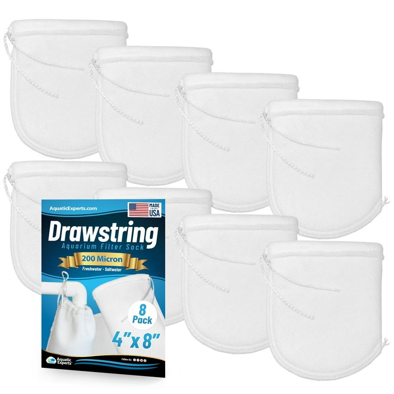 2 Pack 4\" Nylon Mesh Filter Socks - 200 Micron, 9\" Long For Aquarium Sump & Reef Tank