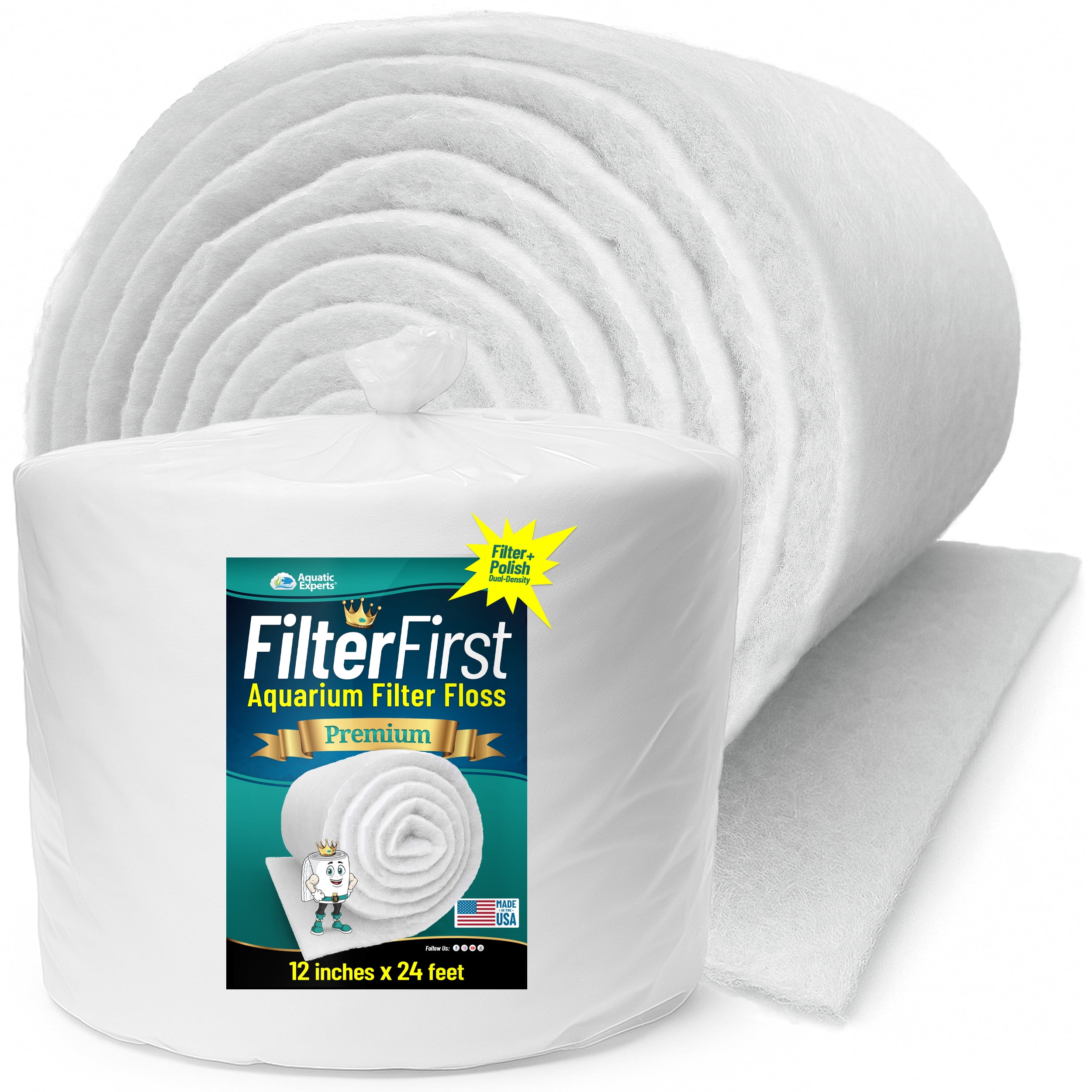 FilterFirst Premium Dual Density Aquarium Filter Pad for Fish Tank ...
