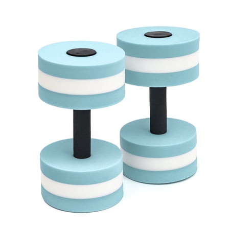 Aquatic Foam Exercise Dumbbells For Water Aerobics (Set of 2, Light Blue)