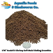 Axolotl Food - 1/16 Rangens Premium Soft Moist Sinking Crumbles for Axolotls, Salamanders, Shrimp, Snails & ALL Tropical Fish - 1-lb