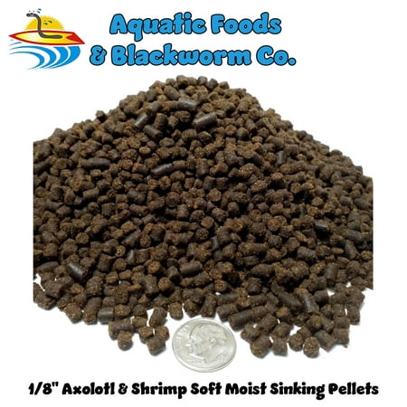 Aquatic Foods 1/8" Rangen's Soft Moist Sinking Pellets for Axolotls, Salamanders, Shrimp & ALL Tropical Fish - 1/2-lb